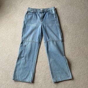 Forever 21 Light Blue Cargo Jeans